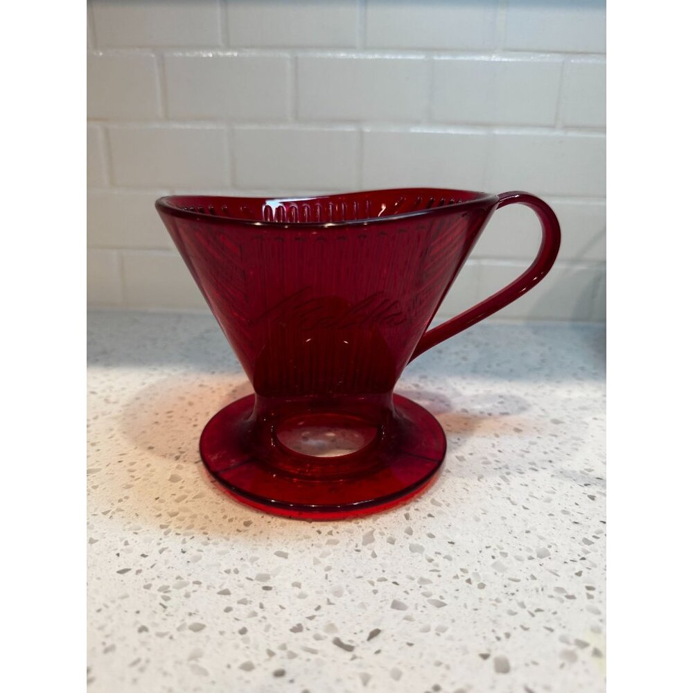 MELITTA Signiture 1-cup pour over tritan translucent cup red coffee tea espresso